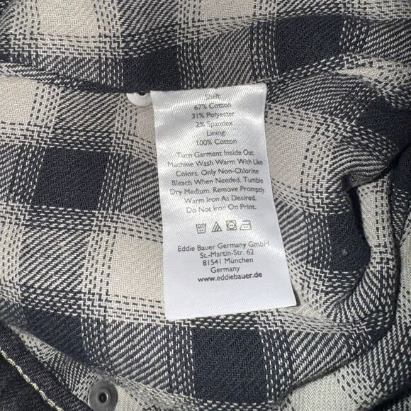 NWT Eddie Bauer Boyfriend Flannel Lined Midrise Straight Jeans Charcoal Size 2 - Picture 9 of 12